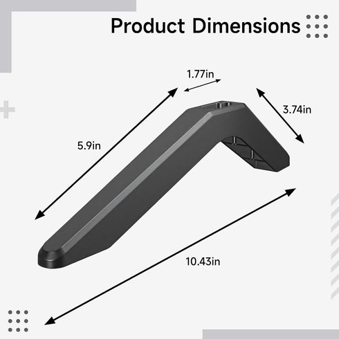Tressify 2 Pcs Tv Stand Legs, Compatible with Tv, Adjustable Desktop Replacement, Abs, Includes Screws and Washers