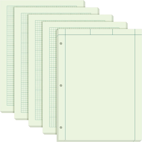 Seajan 5 Pcs Engineering Computation Pad, 8.5 x 11 Inches, Graph Paper Notebook, 100 Sheets/Pack for Engineers