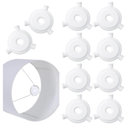 Matwsec 10 Lamp Shade Adapter Ring Pcs White Plastic Lampshade Reducing Rings Adapter Lamp Shade Ring Light Shades