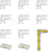 PAUTIX 8mm COB Connector 8pcs L-shaped/Corner, 2pcs Transparent Gapless Connectors for 2-Pin COB LED Strip Lights, Not
