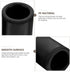 4pcs Lurrose Adjustable Sofa Legs Furniture Feet Replacement for Cabinet Couch Tv Stand Abs Material Black Height