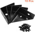Zorfeter 10Pcs 38mm 38mm x Black Corner Brace Brackets, Metal Triangle Corner Shelf, Cold Rolled Steel Support Bracket