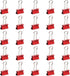 JAM PAPER Small Colorful Binder Clips, 3/4 Inch (19 mm), Red, 25/Pack