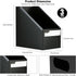 Marte Vanci Magazine File Holder 3 Pack Plastic Magazine Holders Folder Holder Desk Organizer with Labels Foldable Magazine Rack for Shelves Office Paper File Storage and Organization Black