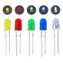 300 3mm 5mm 5 (5 300 Pcs & LED Diode Assortment Kit - Colors (White/Red/Blue/Green/Yellow) Bright Light Emitting Diodes