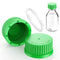 5pcs GL45 Screw Caps with Pouring Ring for 45mm Laboratory Glass Bottles, Polypropylene, Green