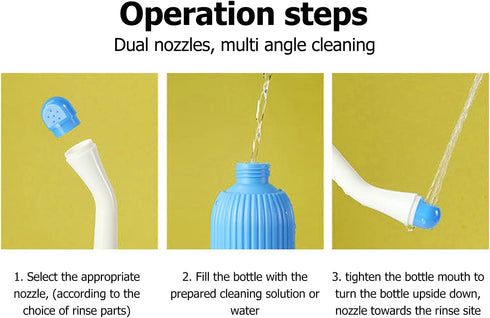 500ml Portable Bidet Spray Bottle, Multipurpose Hygiene Care, Anal Douche with Spray Nozzle for Postpartum