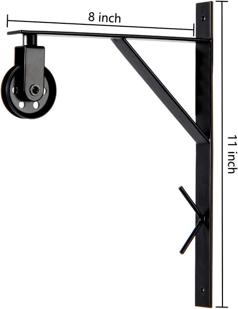 Set 2 Topotdor Wall Mount Bracket and Pulley of for Vintage Farmhouse Hanging Lighting DIY Industrial Pendant Light