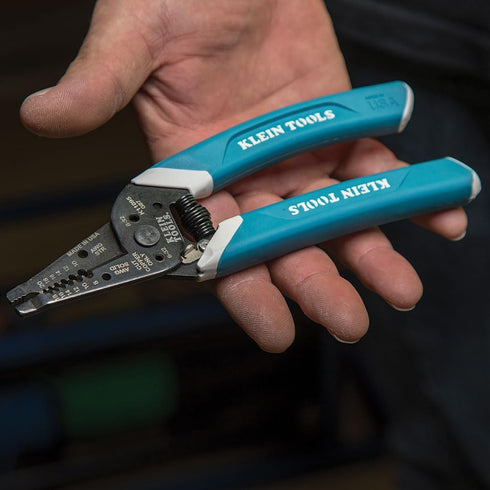 Klein Tools K11095 Klein-Kurve Wire Stripper and Cutter for 8-18 AWG Solid, 10-20 AWG Stranded Wire