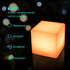 callyan 4-Inch Dimmable LED Glow Cube Waterproof Rechargeable Adjustable RGB Color Changing with Remote Control, Night