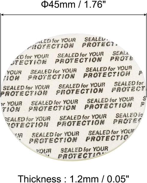 PATIKIL 45mm/1.76inch Foam Lid Liner, 50 Pack PS Foam Resistant Tamper Pressure Sensitive Seal With Dustproof Paper Back for Bottle Cap Liners Seals