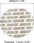 PATIKIL 45mm/1.76inch Foam Lid Liner, 50 Pack PS Foam Resistant Tamper Pressure Sensitive Seal With Dustproof Paper Back for Bottle Cap Liners Seals