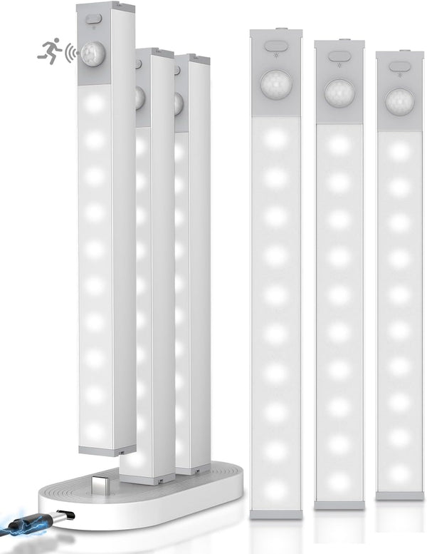 GOODEA 6 Pack Led Under Cabinet Lights Wireless with Charging Station, 7