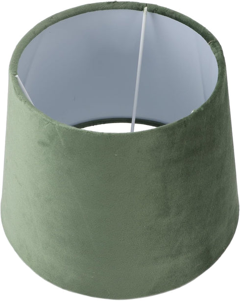 E27 E14 Small Fabric Lamp Shade Dual Use Hand Crafted for Table Floor Light Eye Care Bedroom (OD Green)