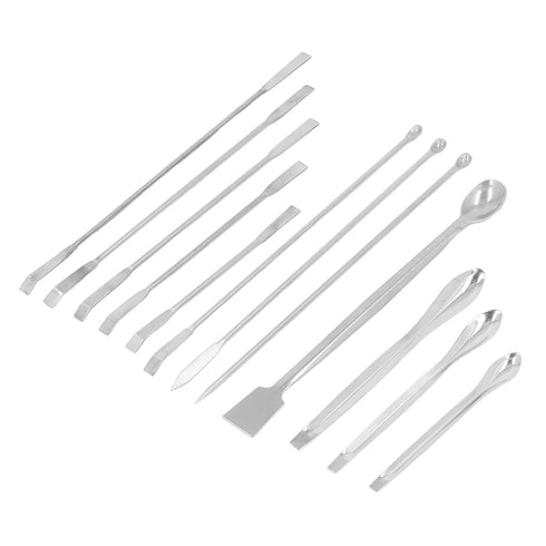 Laboratory Spatula, Stainless Steel Medicine Spoon, Laboratory Scraper Mini Spoon Set for Trace Drugs, Lab Spatulas