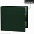 Carstens 4-Inch Heavy Duty 3-Ring Binder, Side Opening, Forest Green, Holds 600 US Letter Sheets