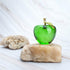 H&D Glaze Crystal Apple Paperweight Craft Decoration, Green