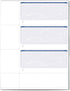 VersaCheck Secure Form #3001-750 Blank Personal Checks 3 Per Sheet - Blue Prestige - 250 Sheets