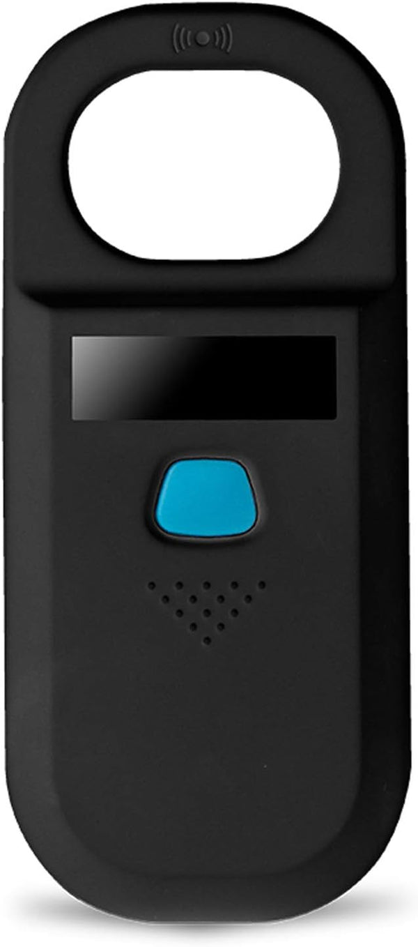 hecere Portable OLED Display RFID ISO11784/11785 134.2Khz/125khz FDX-B Microchip Reader Scanner for Dog/CatBlack