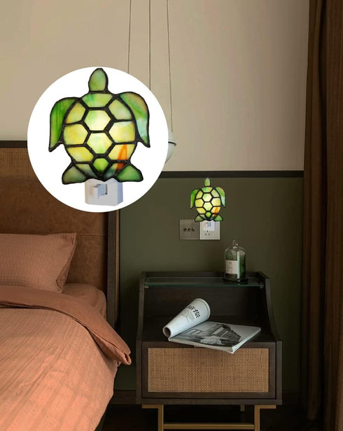 Colorful Glass Turtle Night Lamp for Bedroom - DUONAYU