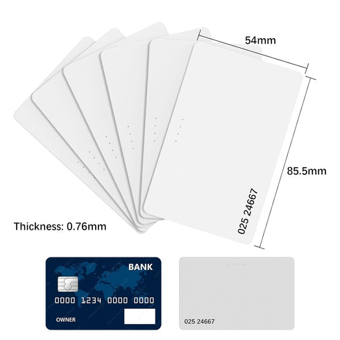 50 Pack 125khz T5577 T5567 T5557 writable rewrite Blank White Rewritable Rewrite Plastic RFID Proximity Card for ID