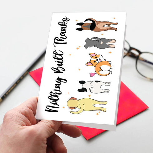 ONECHI Cute Dog Thank You Card for Teachers Boss Friends, Funny Appreciation Gifts for Women Men, Veterinarian Gifts