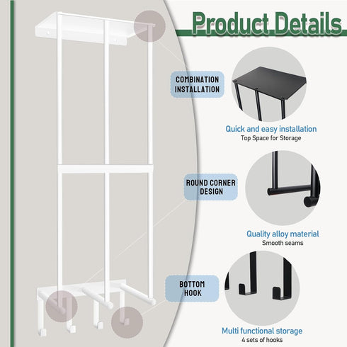 4 Camping Chair Wall Storage for Garage - Metal Beach Lawn Chair Rack, Garage Storage and Organization Shelves, Wall