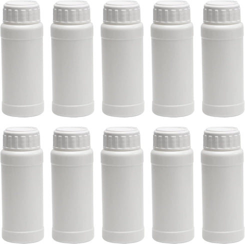 Othmro 10Pcs 100ml Plastic Bottles, Lab Cylindrical Chemical Reagent Bottles for Liquid Storage, Round Storage