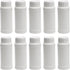 Bettomshin 10 Pcs 100ml PE Plastic Wide Mouth Lab Reagent Bottle for Liquid/Solid Sample Storage, White