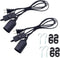 Rextin 2packs 5.9ft E26/E27 LED Light socket extension cord with On/Off switch
