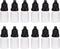 50 Pcs 5ml Plastic Dropper Bottles, Empty Squeezable Liquid Drop Bottles with Black Cap for Solvents