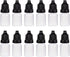 50 Pcs 5ml Plastic Dropper Bottles, Empty Squeezable Liquid Drop Bottles with Black Cap for Solvents