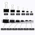 Medium Binder Clips, 144 Pack, 1-1/4 Inch, Standard 32mm, Black, Capacity 0.6 Inch, Office Supplies