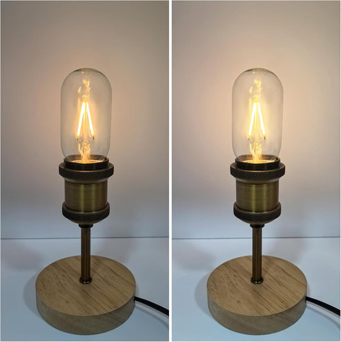 T14/T45 E26 Dimmable Bulb, 2W/25W 2700K 4-Pack LED Filament Equivalent Warm White, Vintage Edison Style, Ideal