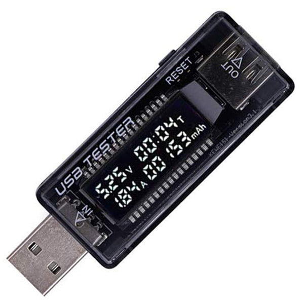 JacobsParts USB Power Meter Tester for Voltage Current Capacity 5-20V 3A Test Chargers and Cables