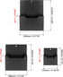 QWORK Multi-Sized Magnetic File Holder Set - 6 Pack Black Polypropylene Organizers with Magnetic Back for Home and