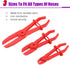 Swpeet 3Pcs Red Line Clamps Flexible Hose Clamps Pliers Kit, Hose Pinch Off Pliers Set for Brake Hoses, Fuel Hoses,