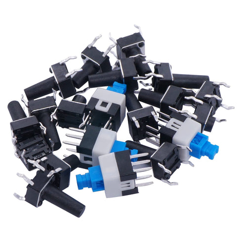 TWTADE 202PCS Micro Momentary Tactile Push Button Switch Assortment Kit 10 Values 4 Pins