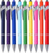 HALOMNNI 9 Pack 2-in-1 1.0 mm Ballpoint Pens Retractable Ballpoint Pen with Stylus Tip, Metal Stylus Pens for Touch