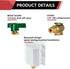 EFIELD Pre-assembled Ice Maker Outlet Box, 1/2-Inch F1960 Pex-a Expansion Fitting with 1/4-Turn Ball Valve - White