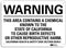 Smartsign U6-1234-RA_14X10 "Warning This Area Contains A Chemical Known to The State