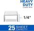 Swingline Heavy Duty Staples, 1/4" Length, 25 Sheet Capacity, 100/Strip, 1000/Box, 1 Pack (35314)