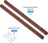 1Set 300mm uxcell Drawer Slides, - Plastic Drawer Rails with Screw, Side Mounted Grooved Guide Rail for Cabinet Drawer