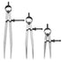 3 Pack Adjustable Spring Wing Divider, 4 & 6 & 8 Inch Steel Lockable Divider Compass for Drawing, Drafting