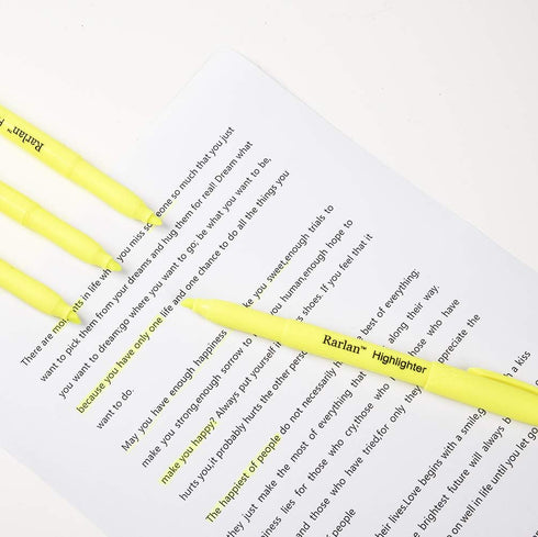 Highlighters, Chisel Tip, Fluorescent Yellow, Bulk Pack of 96 Count
