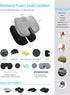 AK TRADING CO. 100% Tailbone Premium Comfort Seat Cushion - Non-Slip Orthopedic Memory Foam Coccyx Cushion for Pain