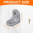 50pcs 0.7"x0.9" (16.6x23.1mm) 90 HARFINGTON Plastic l Brackets Small Round l Shape Bracket Degree Right Angle Corner