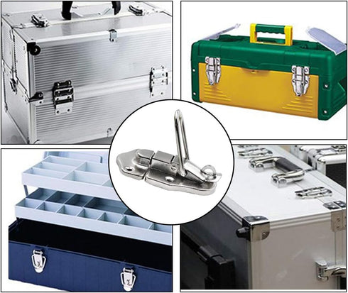 Yoohey 4PCS Toolbox Case Luggage Suitcase Hasps, Latches Buckle Lock Clasp