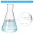 PATIKIL Erlenmeyer Flask, 3 Pcs 100ml Narrow Mouth Graduated Borosilicate Glass for Lab Experiments