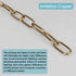 Helunsi 6 6' Lighting Chain, Feet Imitation Copper Light Fixture Chain, Metal Chandelier Chain Extension